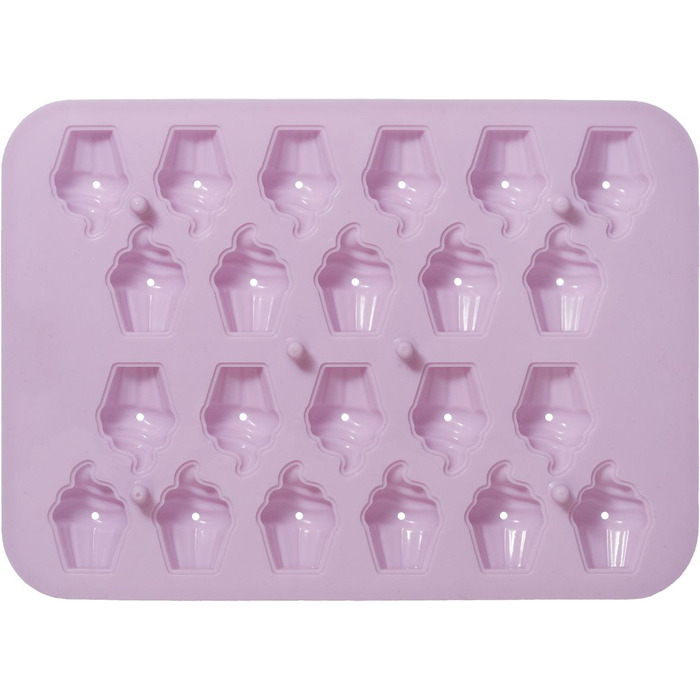 Форма для випічки у вигляді мороженок, 24,5 x 17,5 x 2,5 см, рожева, RBV Birkmann