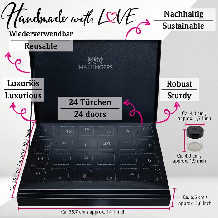 Набір із 24 спецій в подарунковій упаковці у вигляді адвент-календаря Hallingers