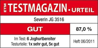 Йогуртниця для йогурту, містить 7 баночок Severin