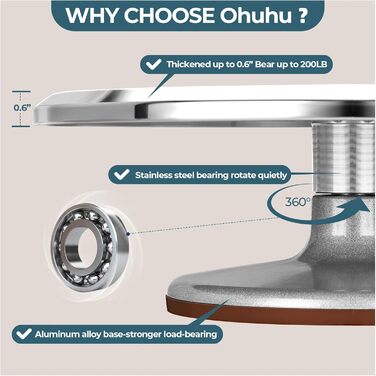 Обертова підставка для торта 30 см Ohuhu