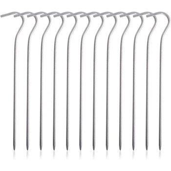 Кілочки з титанового сплаву iBasingo Легкі стовпи для намету Кілочки для кемпінгу Портативний намет для ліктя Трав'яний намет Обладнання для кемпінгу на відкритому повітрі 15 шт. /лот Ti4003P (12 шт. /лот-Ti4003P)