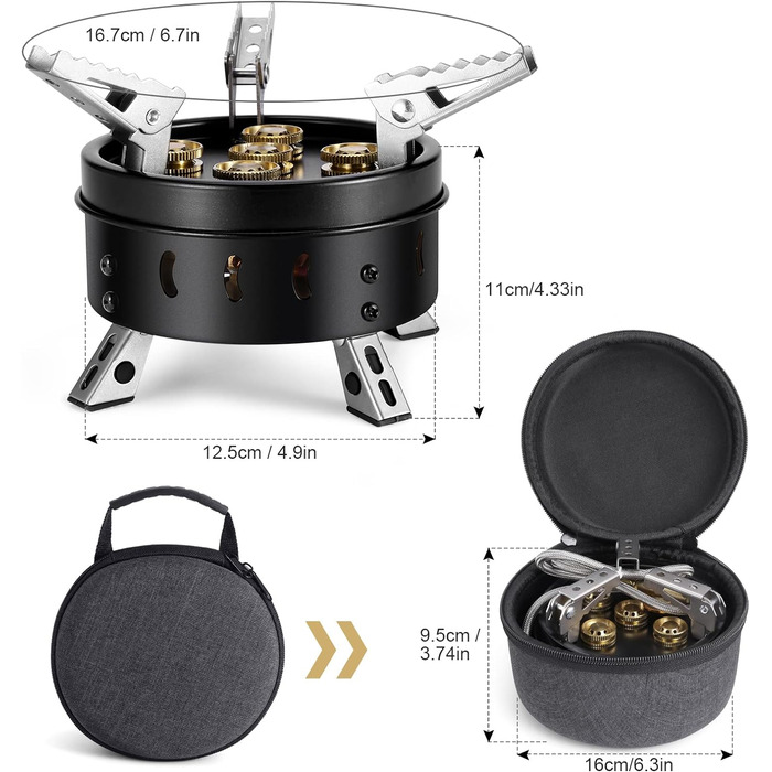 Складна кемпінгова газова плита 11000 Вт Odoland