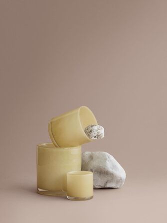 Подсвечник стеклянный, размер S, 8 x 8,5 см желтый SAGA Blomus