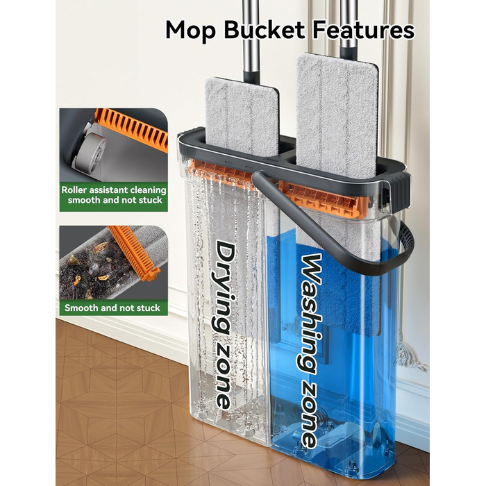 Набір швабри з відром білий CTIME