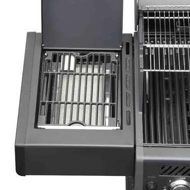 Газовый гриль SANTOS S-418 All Black, с боковой и задней горелкой, черный полностью 890055 Код: 010956