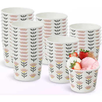 Набір паперові стаканчики для морозива 60 шт. 200 мл HNH