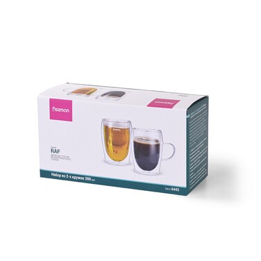 Набір з 2-х кухлів Fissman RAF 300 мл з подвійними стінками (6443)