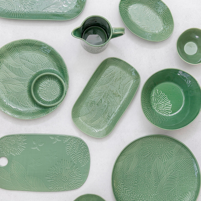 Блюдо Panama Maxwell Williams, зелена, кераміка, 39 х 23 х 4 см