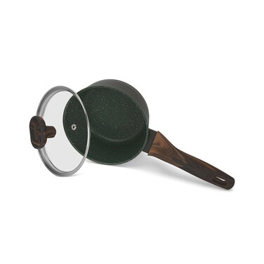 Ковш Fissman 16x7,5 см/1,3 л CUISINE со стеклянной крышкой алюминий с антипригарным покрытием (14591)