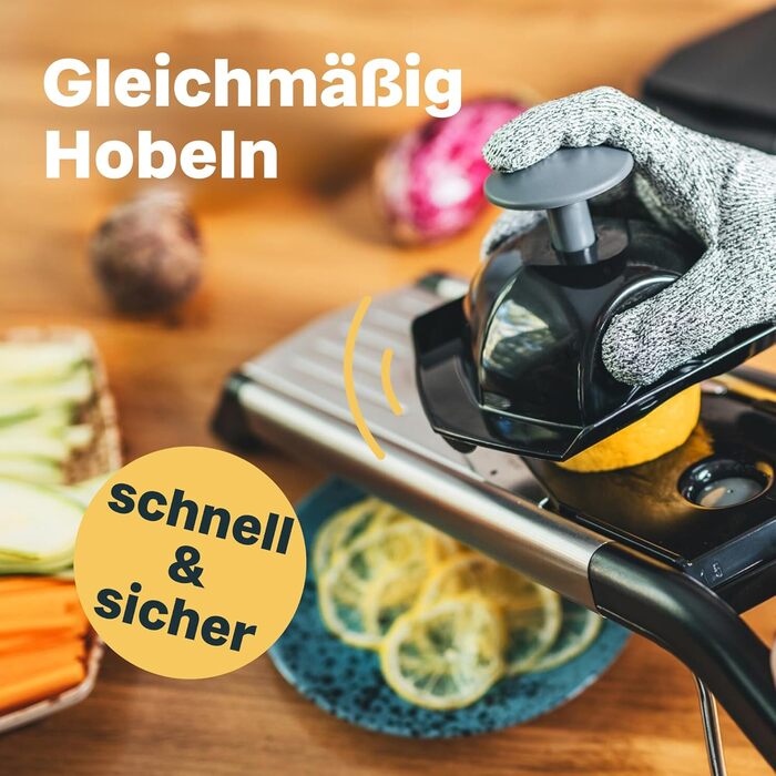 Овочерізка зі вставками, захисним кожухом і рукавичкою Silberthal