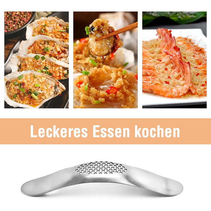 Часникодавка-гойдалка з нержавіючої сталі 19 x 4 см GATIHOK