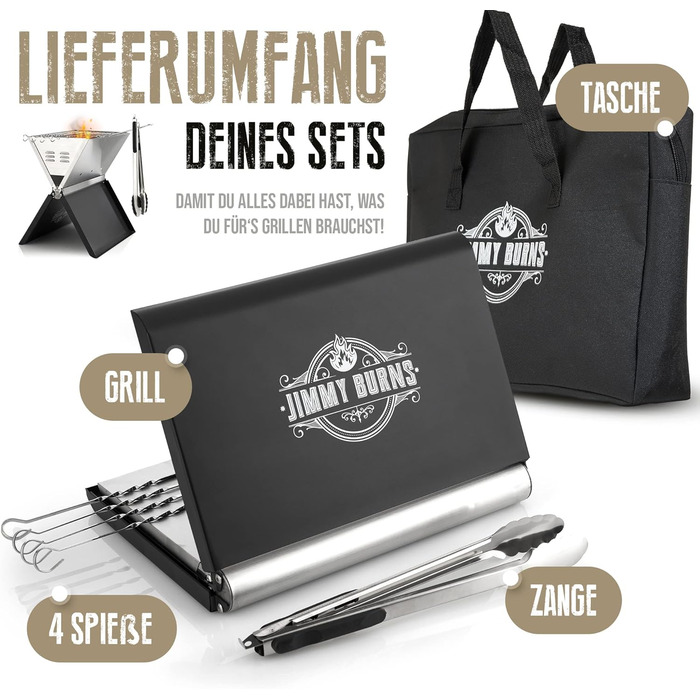 Складний гриль для кемпінгу JIMMY BURNS