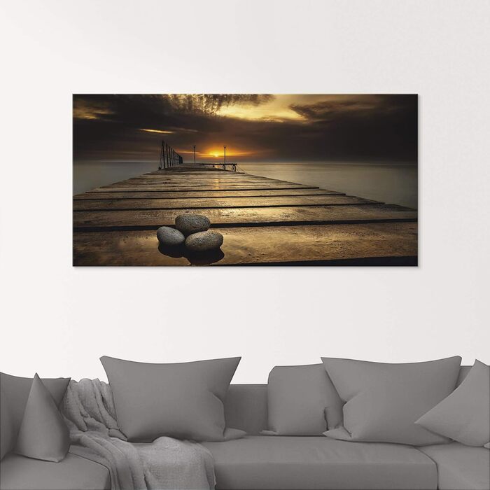 Настінний декор скляні картини настінна картина скляна картина цільна 40x40 см квадрат пляж море сонце карибський басейн природа пейзаж узбережжя схід сонця морський S7LE (Чорне море, 125Д x 50Ш см)