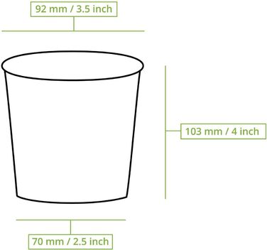 Набір паперові стаканчики для морозива 50 шт. 400 мл GREENBOX