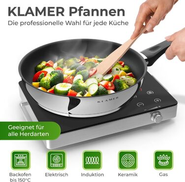 Набор профессиональных сковород 24 см и 28 см, 2 предмета Klamer