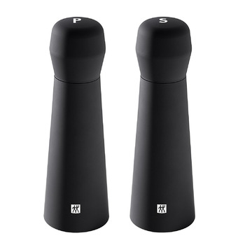 Млин для солі / перцю 19 см набір 2 предмета чорний Spices Zwilling
