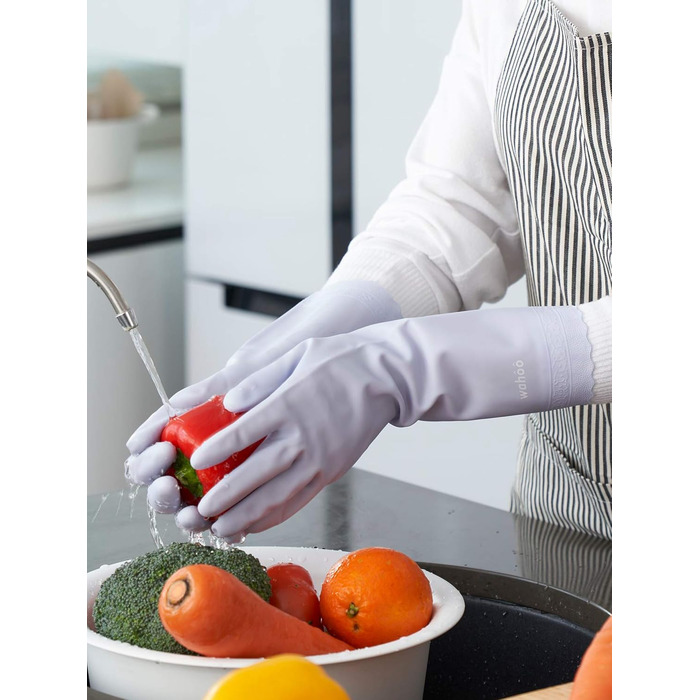 Перчатки для мытья посуды размер M ісландський блакитний LANON Protection