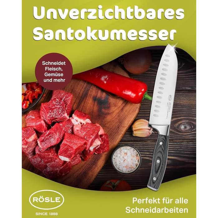 Ніж сантоку 17,5 см Wolfgrey Rosle