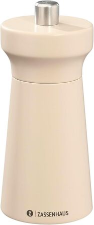 Пісок Zassenhaus WESTERLAND лакована деревина бука Головка млина з деревини бука з плавним регулюванням високопродуктивної керамічної шліфувальної машини Млин для спецій для солі 12 см, Ø 5,4 см (млин для перцю, пісок)