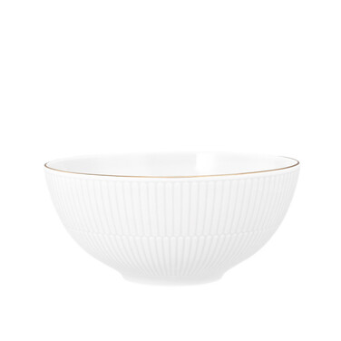 Піала кругла 21,5 см, біла із золотистим обідком Amina Goldrand Seltmann Weiden