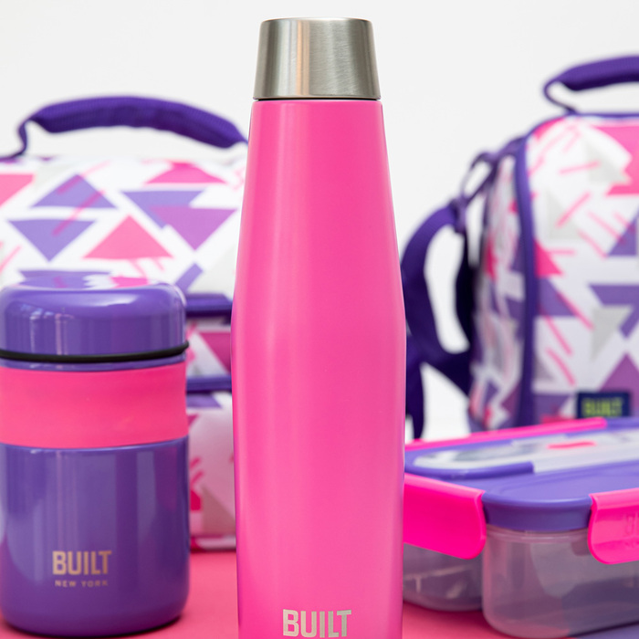 Пляшка металева Built Active, з подвійними стінками, рожева, 540 мл