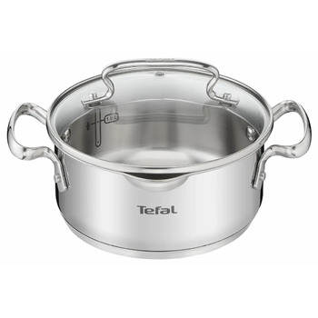 Tefal Кастрюля DUETTO+, 2л, с крышкой, нержавеющая сталь, стекло