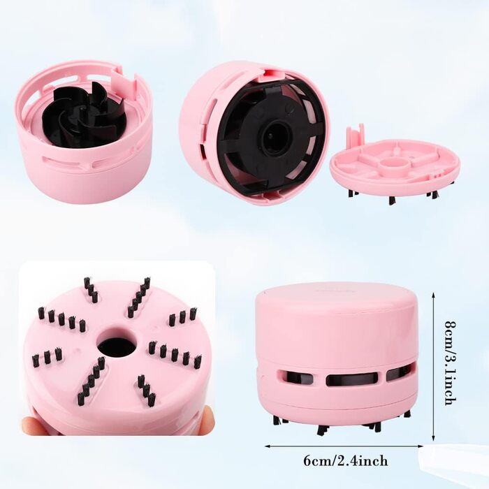 Мини-пылесос беспроводной 3 Вт розовый FineInno