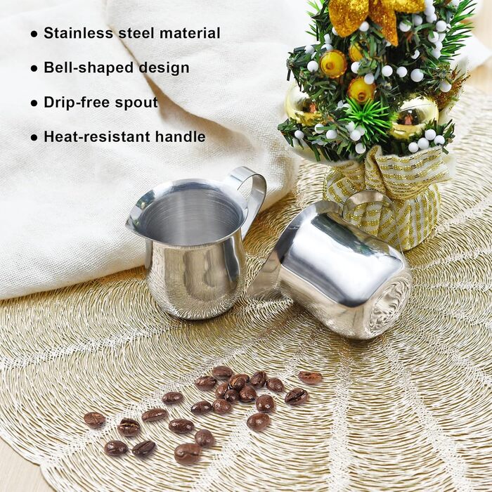 Маленький кувшин для сливок 85 мл, набор 12 предметов, нержавеющая сталь LYHLYA