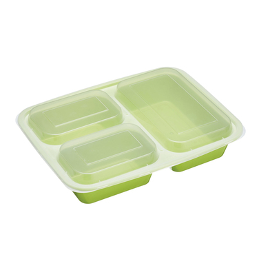 Ланч-бокс на 3 секції Kitchen Craft, пластик, 19 x 24,5 x 4 см