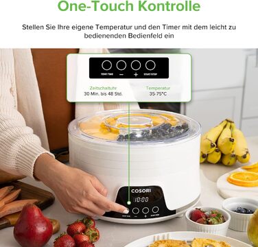 Дегідратор на 5 полиць 350 Вт, білий COSORI