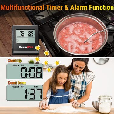 Цифровий термометр для м'яса TP16 чорний Vialex