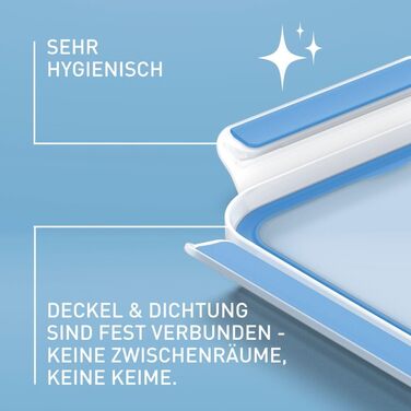 Контейнер для зберігання продуктів 8 л прямокутний з кришкою Clip & Close EMSA