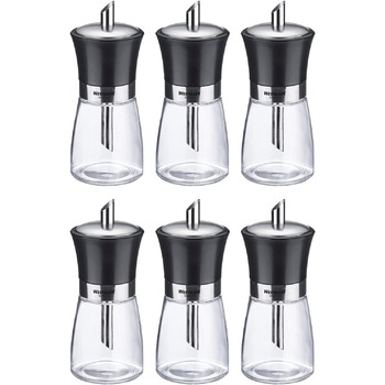 Дисплей дозатора цукру Westmark, вміст 6 дозаторів, ємність 190 мл кожен, скло/нержавіюча сталь/пластик, чорний, прозорий/чорний/сріблястий, 63592611 дозатор цукру 6 шт. чорний