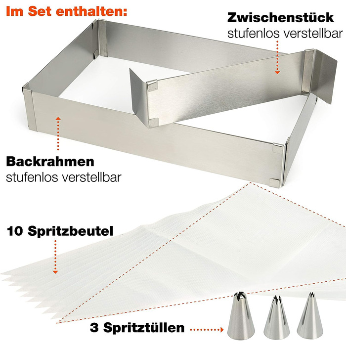 Форма для випічки прямокутна регульована Moritz & Moritz