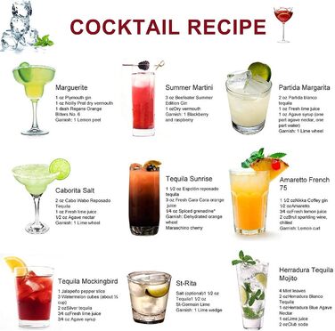 Коктейльний набір з 12 предметів з дерев'яною підставкою, мірною склянкою та барною ложкою AYAOQIANG