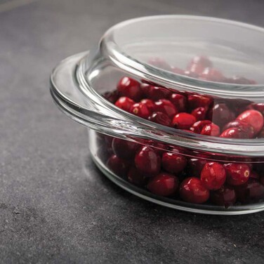 Кастрюля с крышкой BergHOFF, стеклянная, 19,5 х 16 см, 0,7 л