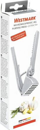 Прес для часнику Westmark - Premium Graphite Edition - з очисним елементом - не потребує очищення - для часнику, імбиру та інших - менше зусиль (Extracta)
