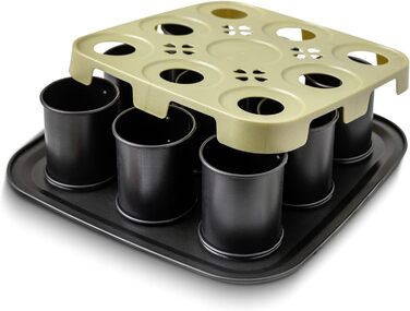 Форма для випікання з відповідною кришкою для прямого транспортування форма для випічки та транспортування (9 форм для тарталеток), 24 шт., 8