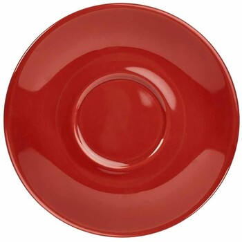 Блюдце 13,5 см, красное, Color Tea, GenWare