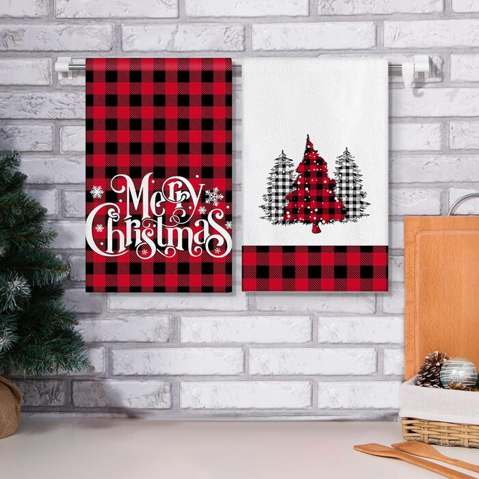 Набір з 4 різдвяних кухонних рушників 45 x 65 см, набір N Ohok