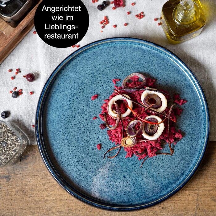 Обідня тарілка Moritz & Moritz SOLID 4 шт. 26 см - Набір тарілок з керамограніту - Набір посуду для сервірування 4 шт. великих тарілок