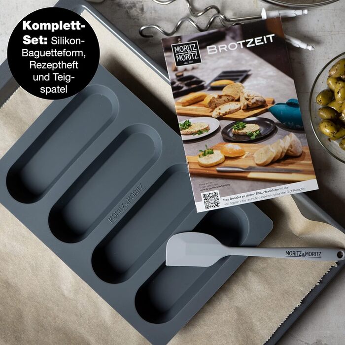 Форма для випічки булочок для хот-догів, силіконова Moritz & Moritz