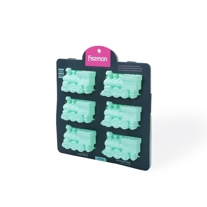 Форма для випічки Fissman 6 кексів Поїзд 22x20x2,5 см (6725)