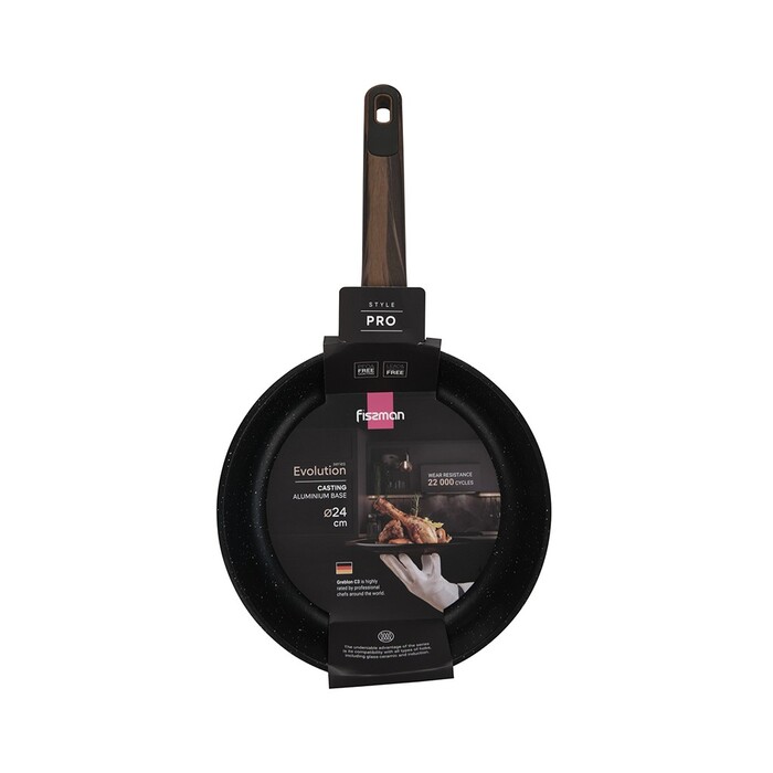 Сковорода Fissman 24x5,3 см EVOLUTION литой алюминий с антипригарным покрытием (14578)