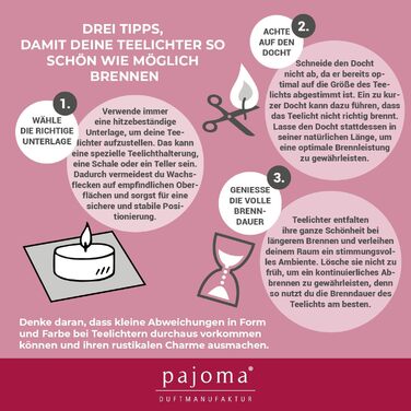 Ароматичні чайні свічки Pajoma 90, 3x30 шт. , ароматичні свічки, багато ароматів на вибір, висота 1,5 см, Ø 3,5 см (дика вишня, 30)