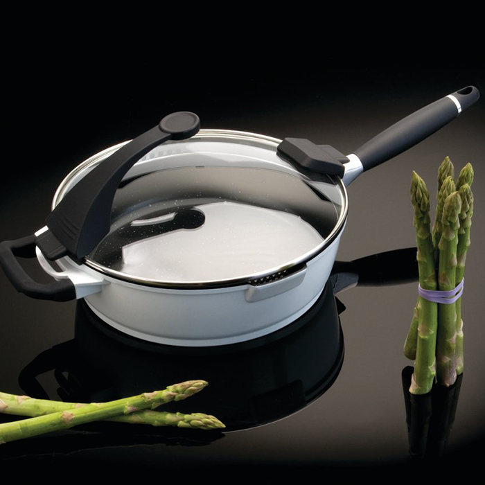 Сотейник BergHOFF Virgo white с крышкой, диам. 28 см, 4,3 л