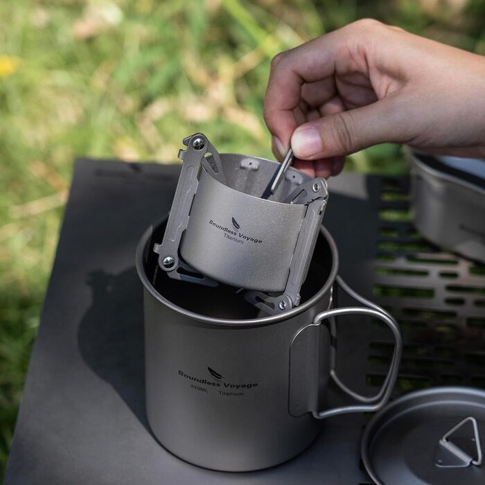 Мини-спиртовая горелка с подставками для кастрюли 80 мл. iBasingo