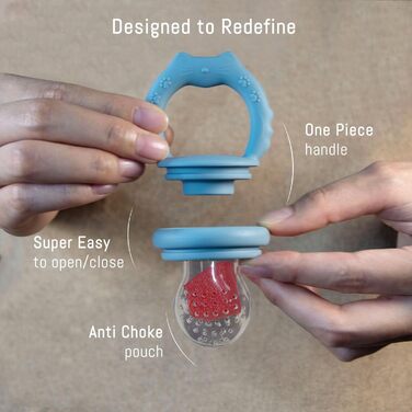 Дозатор дитячого харчування силіконовий на 9 порцій, рожевий ZUFIO