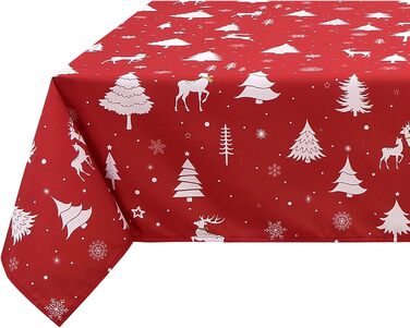Скатертина JOLLYTOP Різдвяна скатертина водовідштовхувальна скатертина з оленем скатертина для кухні скатертина для кухні, 137 x 179 см, (благородний олень, 179 x 137 см (прямокутна))