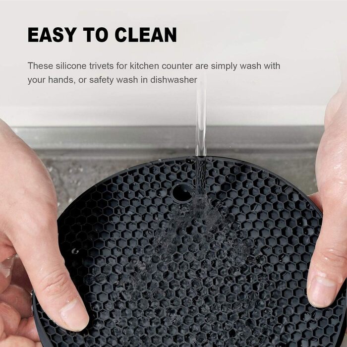 Подставка под горячее 4 шт черный ANNIOCA